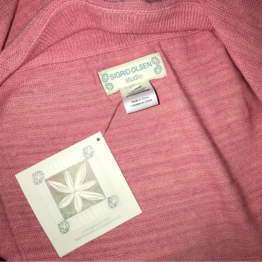 Sigrid Olsen Turtleneck Sleeveless Seeater Lightweight Poncho NWT - Picture 3 of 3